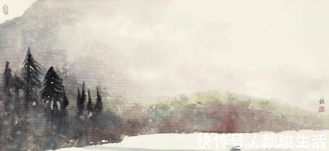 雾气&他画中清淡朦胧的杂林疏影、雾气山岚,给人一种简疏美和禅意美