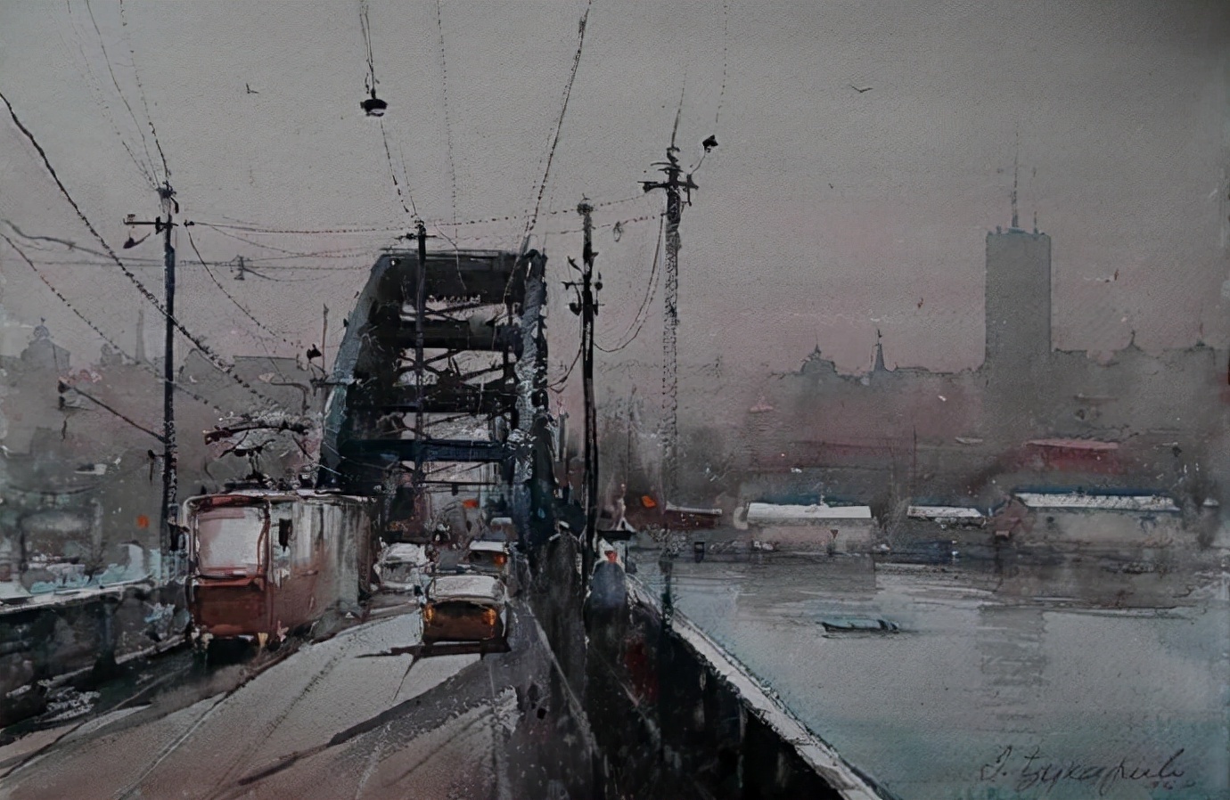 水彩画!水染的建筑与街道,塞尔维亚水彩画大师Dusan Djukaric作品(一)