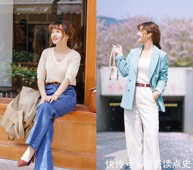 搭配 身高155,却成了小个子穿衣标杆,这位博主的拖地裤穿搭适合照搬!