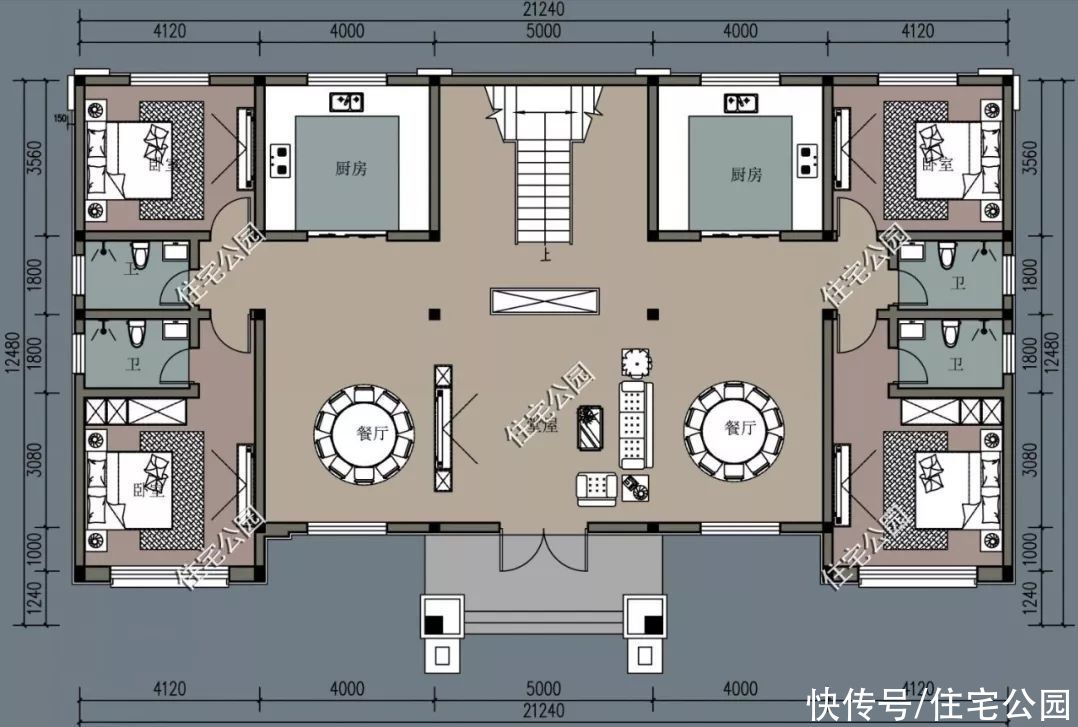 建筑面积|2021年就建这10套别墅吧，双拼设计太绝了，尤其是第6套特别实用