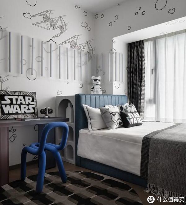 次卧|90后夫妻的215㎡新家,干干净净轻奢风,住起来真叫一个高级!