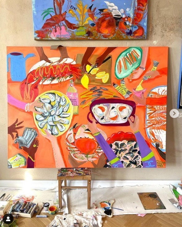 巨人国!她画油画,他做雕塑,这对艺术情侣直接建了一个“巨人国”