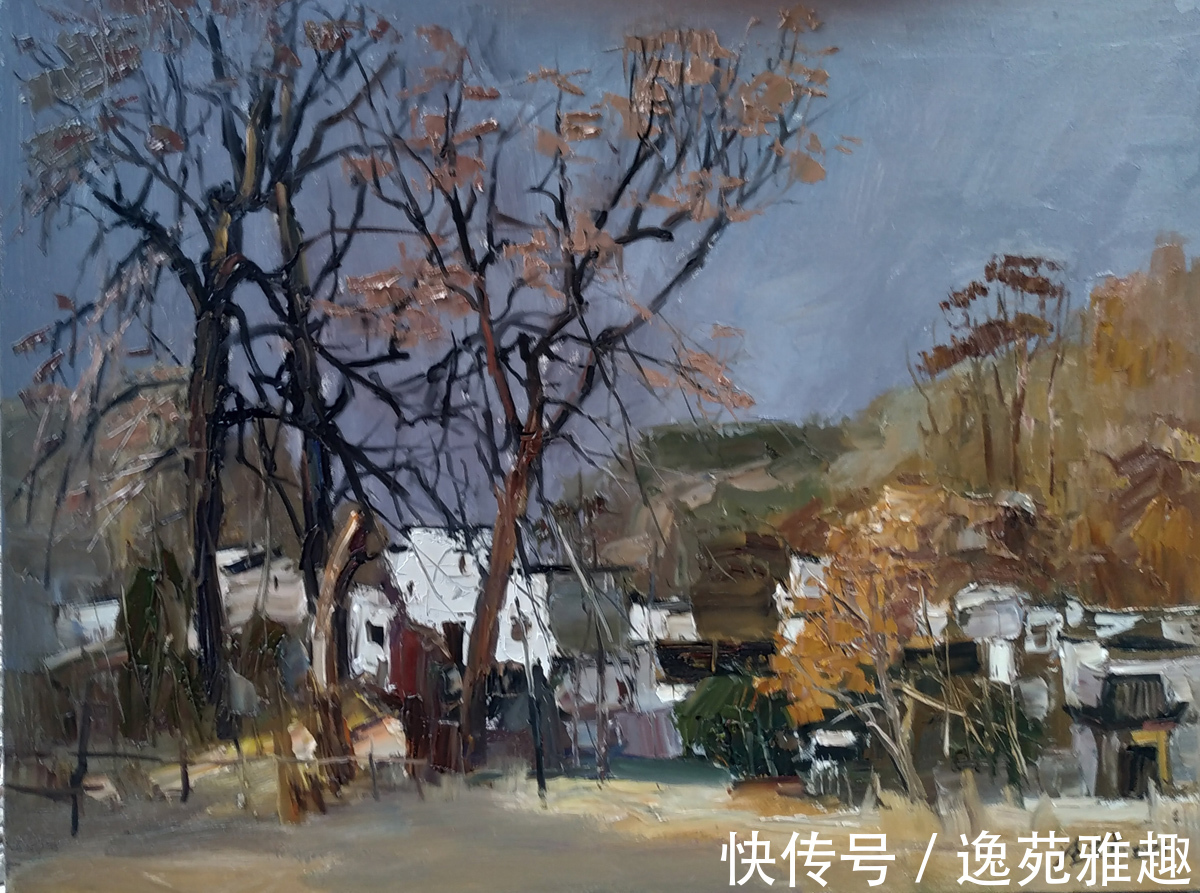 五彩斑斓&「写生作品」回望深秋婺源,五彩斑斓,油画家汪志高作品欣赏