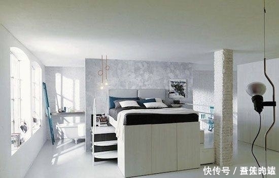 大床|越来越多人在衣柜顶上装大床了,美观实用又不占地,太聪明了