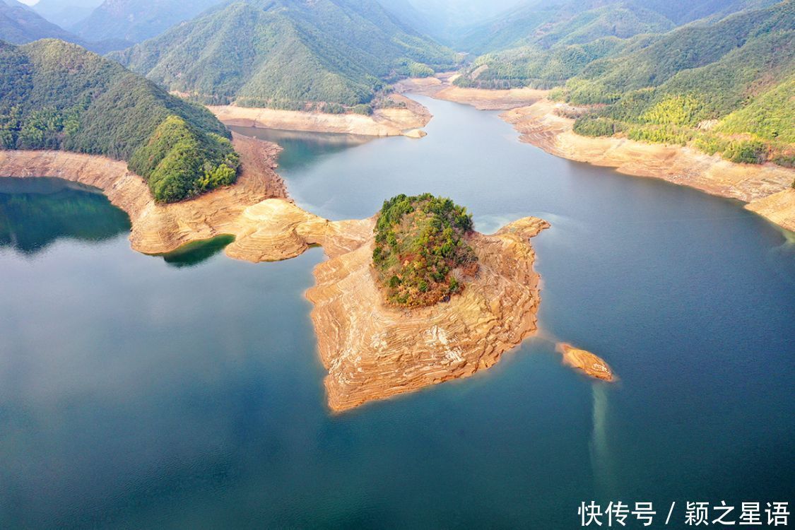 小岛将被淹没，枯水期的绝版风光，五十年一遇