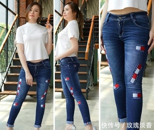 牛仔裤|紧身牛仔裤也能穿出性感凹凸的身材