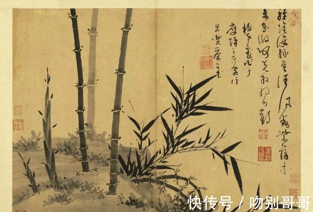 画竹!吴镇画竹,超凡脱俗!