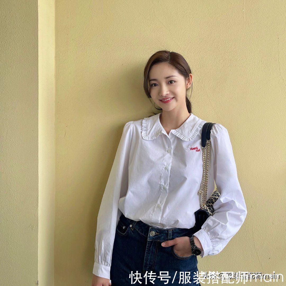 谁穿谁好看的娃娃领衬衫，注意好3个搭配细节，非常提气质