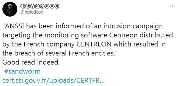 攻击|法国ANSSI：俄黑客对Centreon服务器展开了持续多年的攻击
