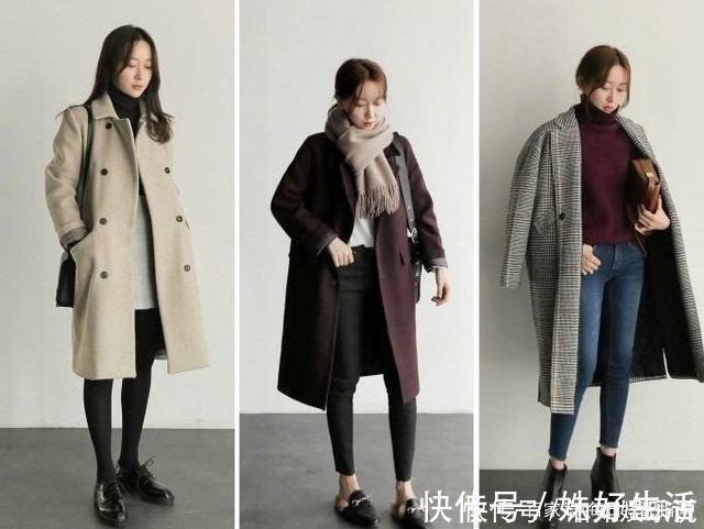 外套 最近火了一种“显高穿法”,叫“厚外套+包脚踝”,很适合小个子