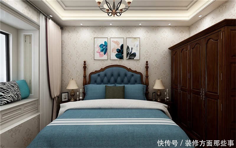 样板房|看113㎡美式装修风格样板房,大气的两居室,有品味又养眼!