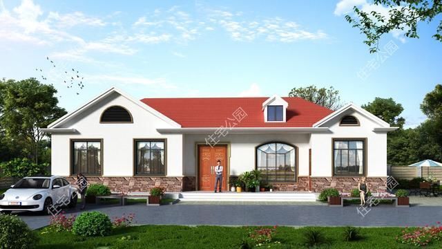 建筑|给农村父母盖养老房,这10套小平层真心不错,神龛堂屋火炕全都有