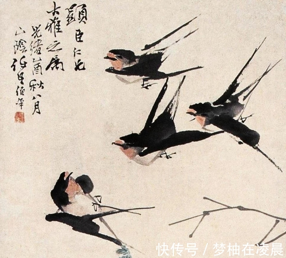 笔法&任伯年笔下的小写意鸟儿