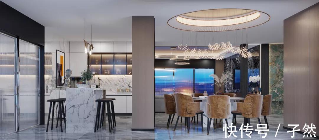 风花雪月|【鲁班装饰】公园1903海雅苑200㎡现代轻奢风格,悠然自居