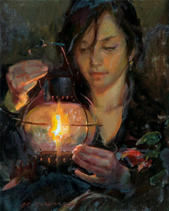 丹尼尔·夫·捷哈兹&美国艺术家丹尼尔·夫·捷哈兹油画中令人怦然心动的美人