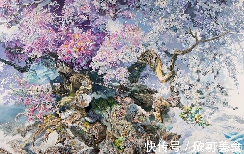 兴亡史#日本“天才”画家用三年画了一幅画,网友看后密集恐惧症者慎入