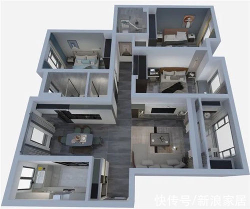 黑白灰|128㎡ 简约大平层，低调又高级