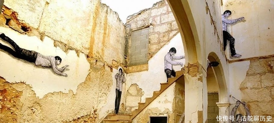 制作|法国艺术家制作的壁画 巴黎街头的幽默