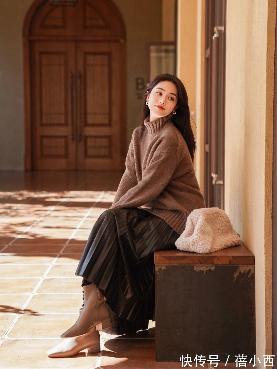 搭配|秋季少穿“卫衣”,建议多穿“毛衣”,搭配半身裙优雅到骨子里