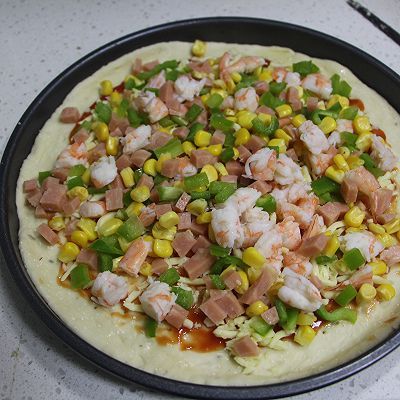 玉米油|芝士大虾披萨