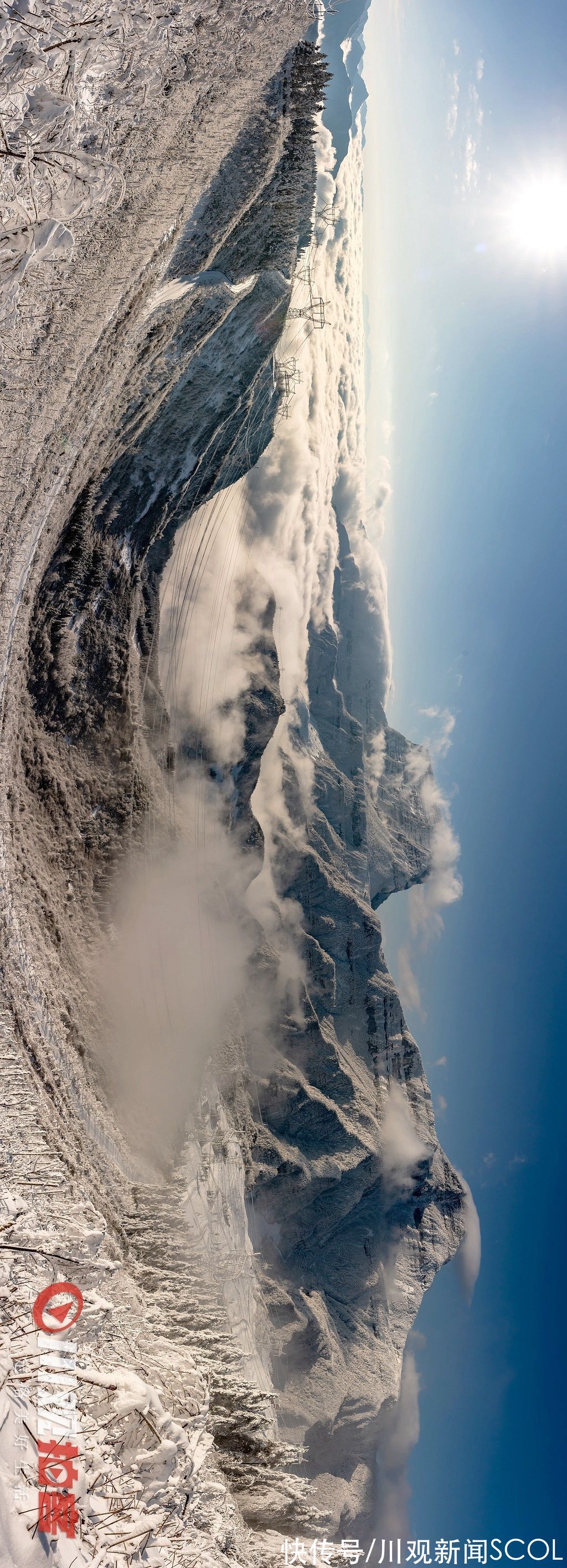 周建军|高清美图！雪后日出的大瓦山宛若仙境