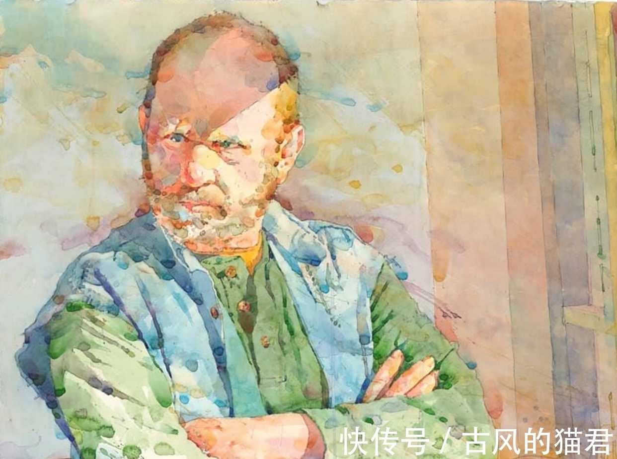 水彩画$这样的肖像画才称得上生动和传神——特德·纳托的水彩艺术尔