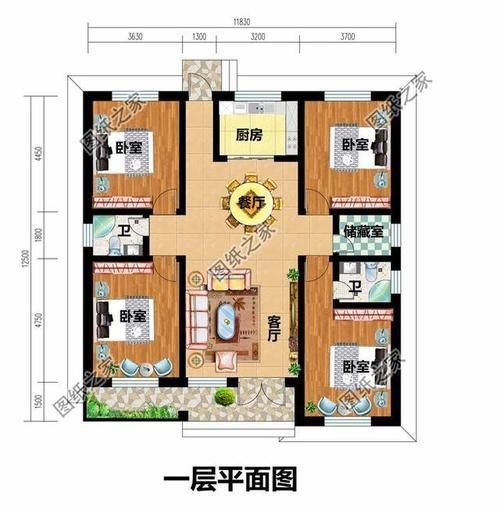 卧室|一层自建房图纸，最后一款养老房的首选，图纸看完快收藏