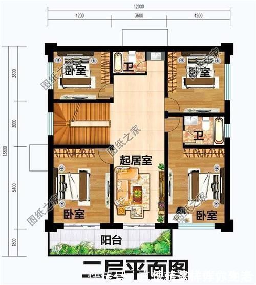 别墅|二层半建房图纸设计图,简单又好看,村里人看了都喜欢