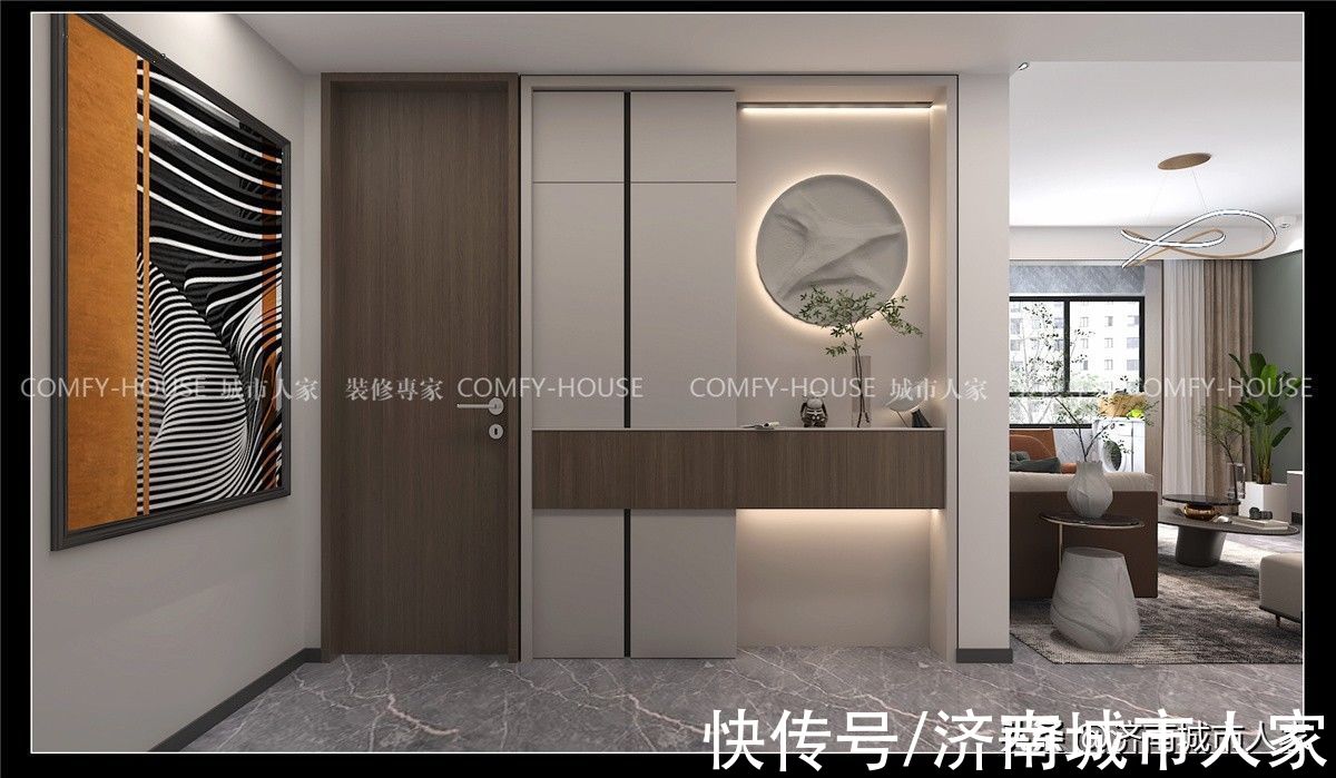 装修|长清湖润园166平现代风格装修效果图