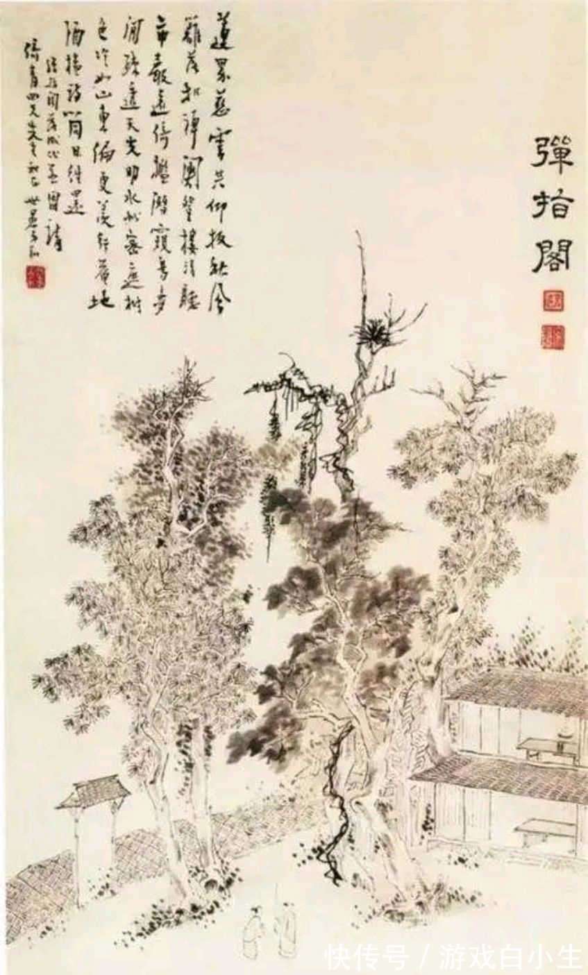 关门弟子$他是石涛的关门弟子,每岁寒食必祭其墓,一个重情重义的山水画家