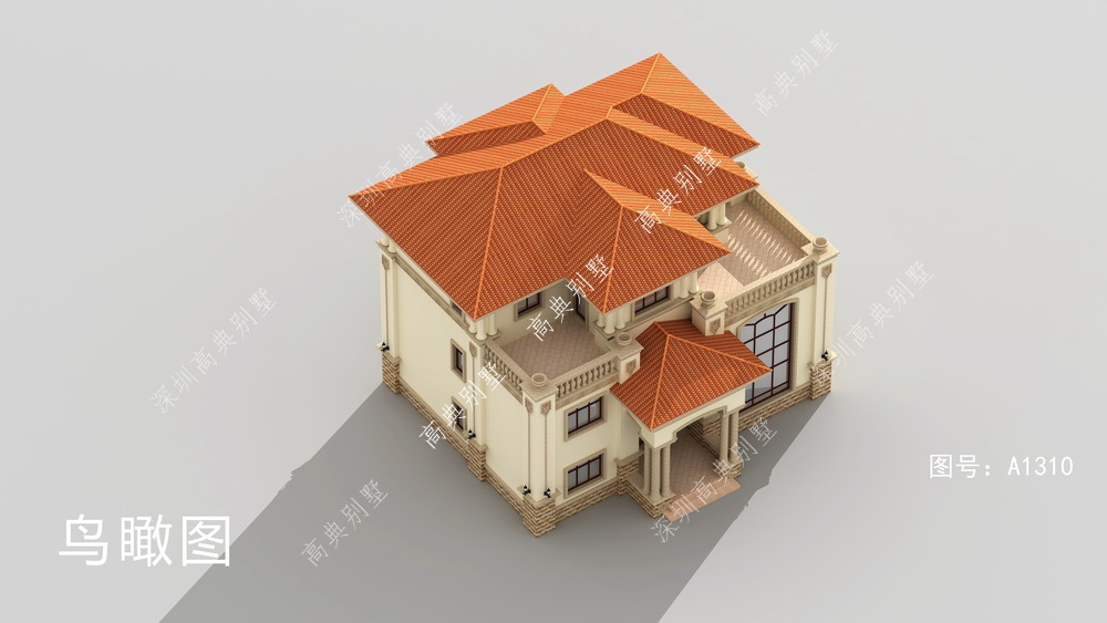 欧式|三层欧式别墅，外观造型美观，很符合农村的生活环境。