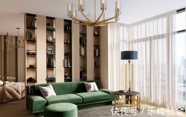 风格|现代风格的轻奢设计,金色与绿色的完美搭配