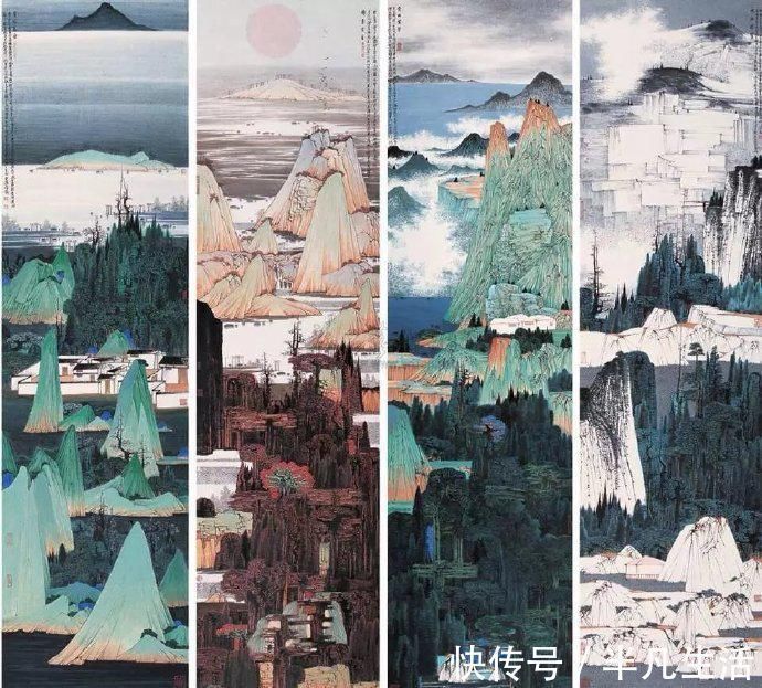 欣赏$独特个性的艺术语言——薛亮深刻与睿智的山水画作品欣赏