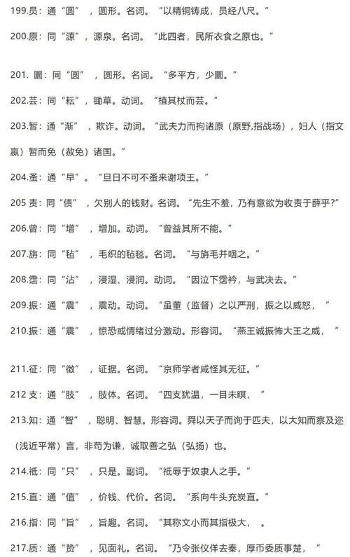 高中文言文230个必考通假字汇总，这份资料必须收藏！