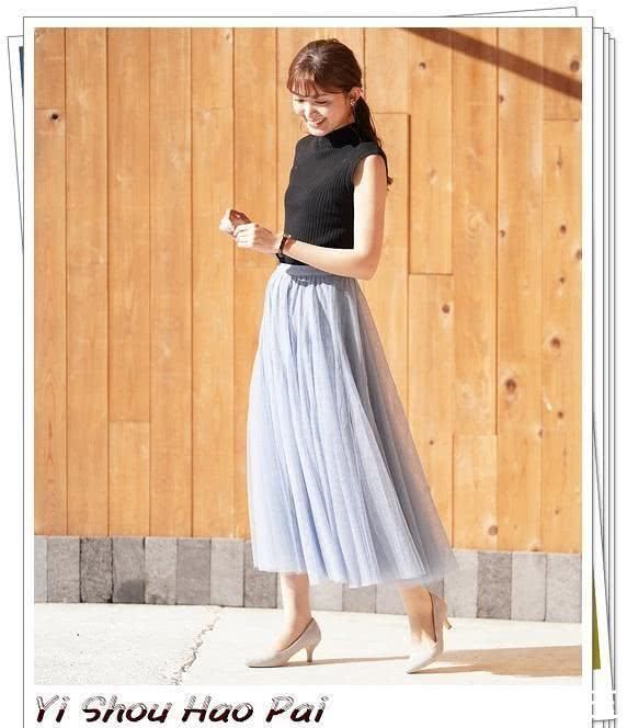 鞋子|夏季网纱裙的日系流行穿搭示范,看日本女人怎么给它配上衣和鞋子