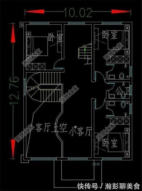 户型|独栋三层农村别墅图片，实用多一点，适合农村的自建房