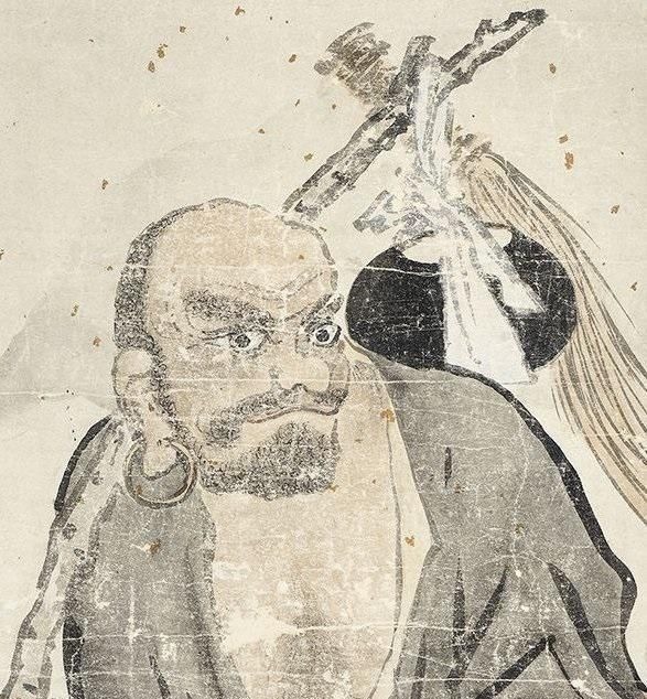 绘画&500年前的达摩古画，人物眼神让人害怕，如今很难画出这种感觉