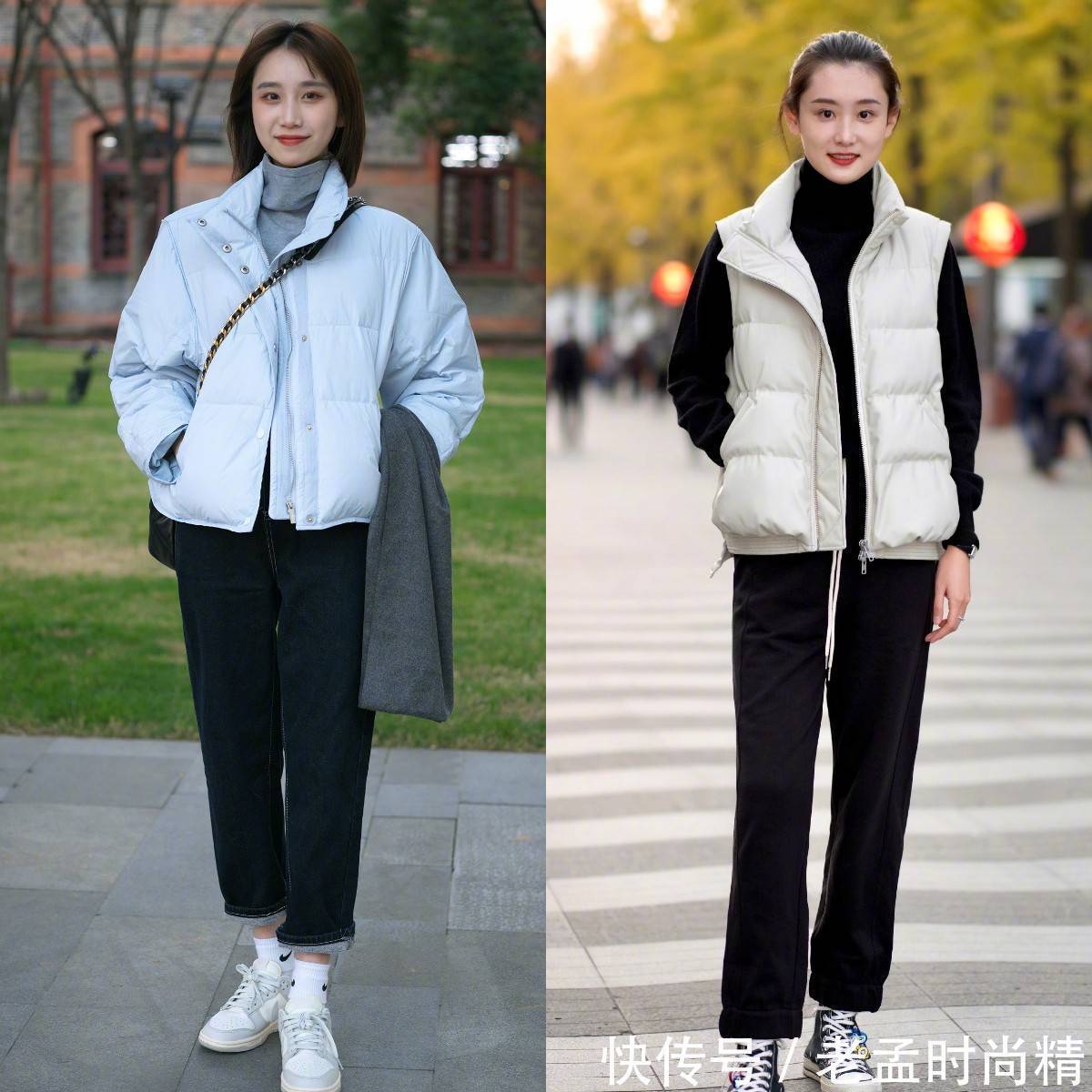 穿搭 西安女孩真会穿,“九分裤”穿搭高级且时髦