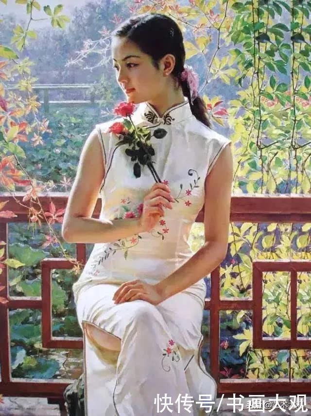 旗袍!油画中的旗袍女子风情万种艺术大观美术专题作品欣赏
