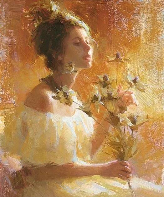 油画作品|好久没见过这么准的造型了,她的用色也超扎实!