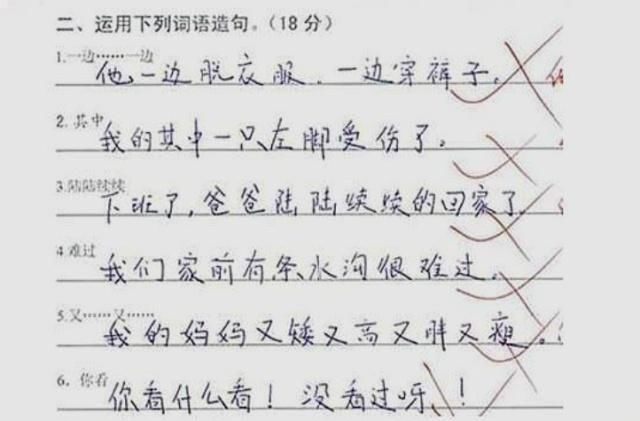 小学生“造句”火了，爸妈气得直拍桌子，老师：连续剧不要看太多