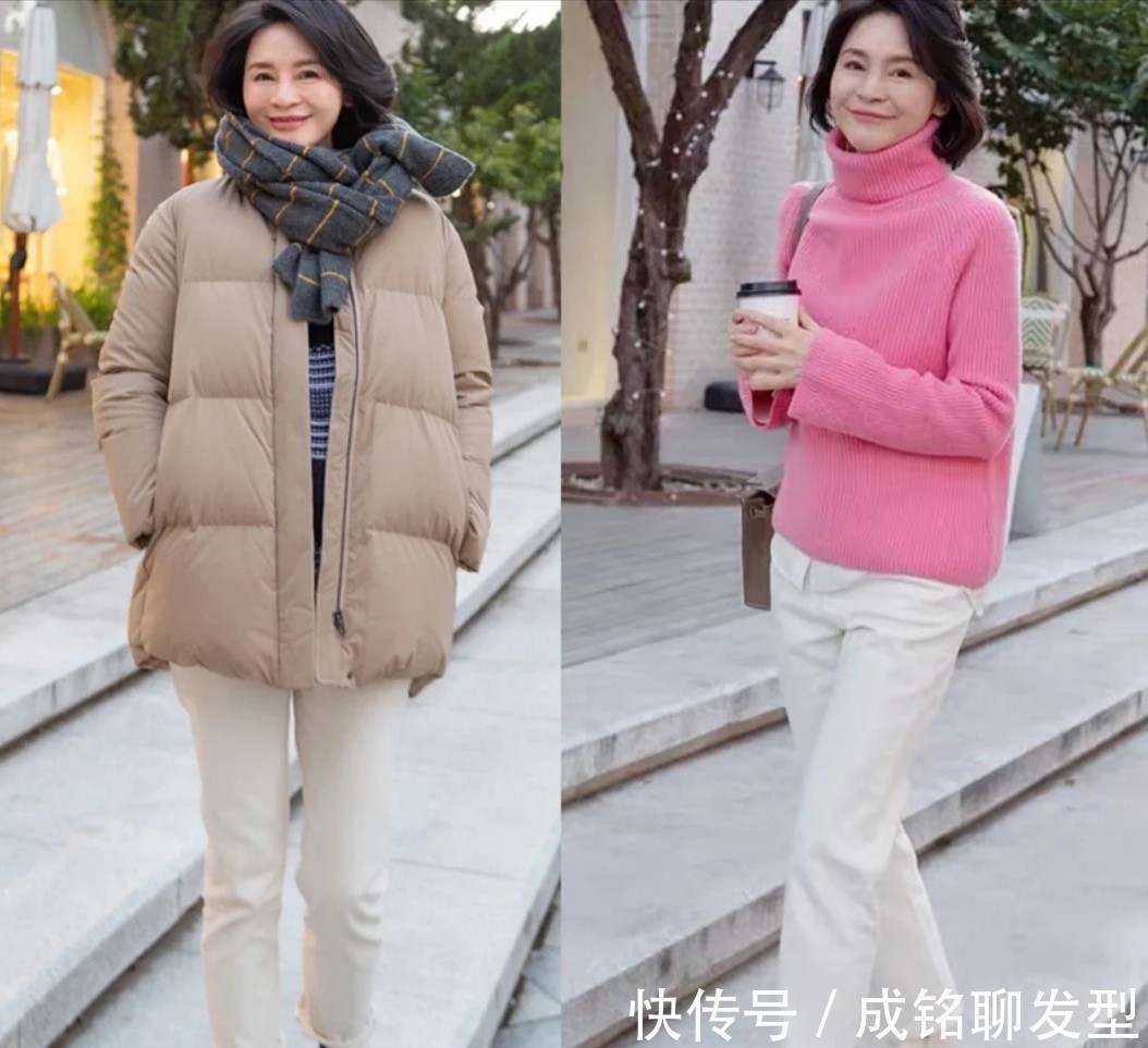 冬季|50岁+的女人冬季穿啥裤装?有黑白二色就够了,百搭显瘦又减龄