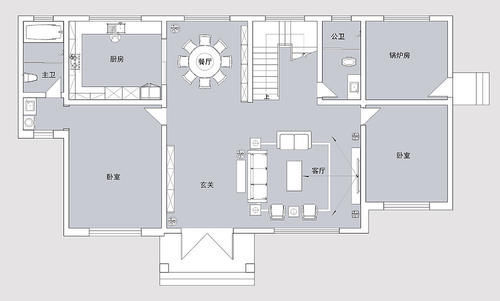 餐厅|东北夫妻回乡建370㎡别墅,选胡桃木装中式,刚进门厅就被迷住