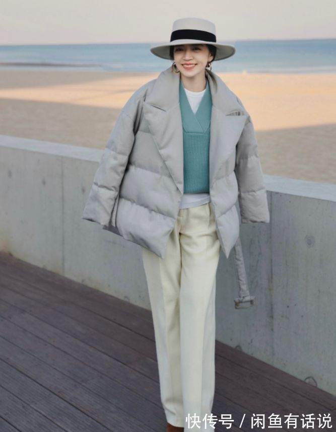 小白裤|三木母女带火了“白裤子”,时髦又上档次,搭配羽绒服大衣都好看
