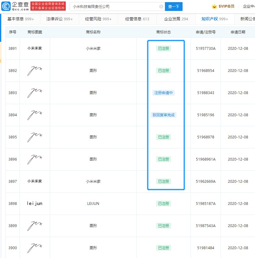 小米|小米申请雷军签名商标获批，被认读为 jex