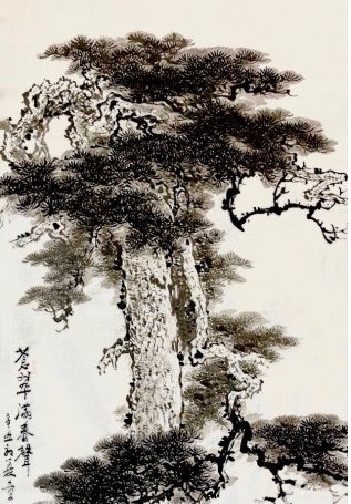 苍碧$画家童治军:墨染松涛风入骨 苍碧凌空自从容