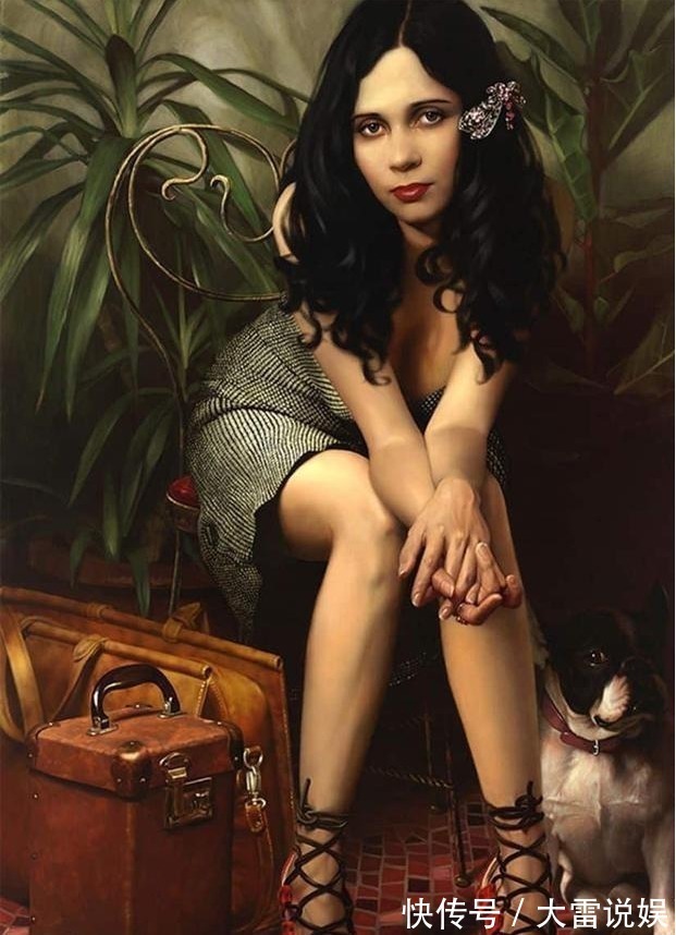 画作@画家夫妇合作画人体油画,他们善于捕捉人体光影,画作细腻而唯美