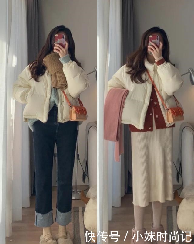 精致女孩秋冬保暖穿搭模板, 即使天气很冷, 还是要保持美丽呀!