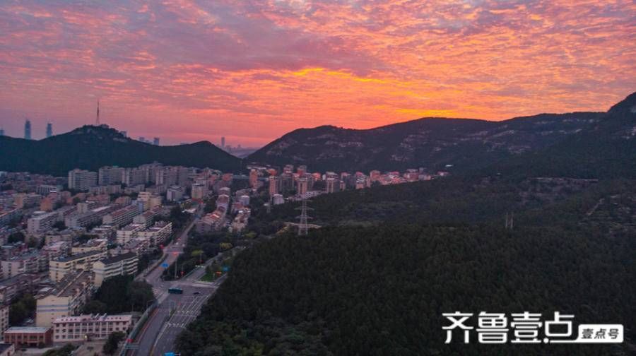 佛慧山|重阳佳节，日出东方远观济南群山朝霞满天