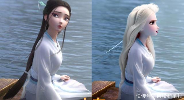 COS|迪士尼艾莎COS白蛇缘起,撑伞动作让人心动,小白造型最为抢镜!